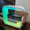 اسپیکر بلوتوثی و شارژر وایرلس و چراغ RGB LED مدل HM-G3